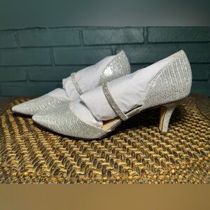 BRYSTOL – DG Silver Duchess glitter by Nina Shoes